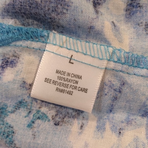 Tanzara blue and white skirt with lace hem size L - Picture 3 of 9